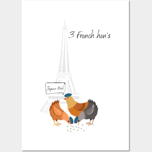 Three french hens Posters and Art